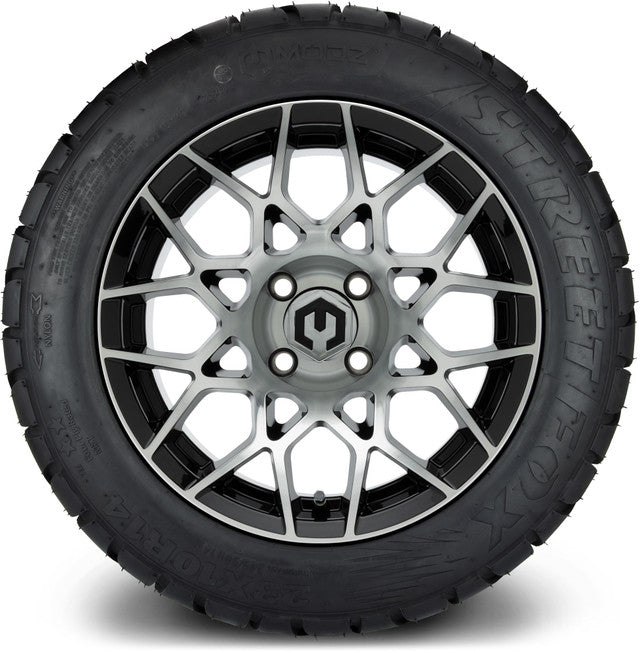 14" MODZ Blitz Machined Black - Tire and Wheel Combo