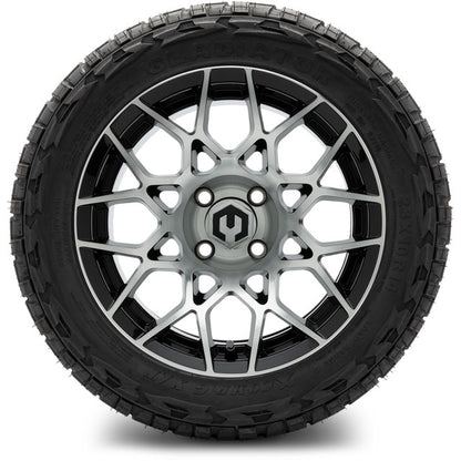 14" MODZ Blitz Machined Black - Tire and Wheel Combo