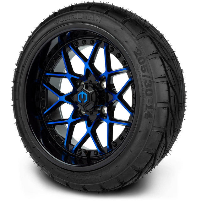 14" MODZ Formula Blue - Tire and Wheel Combo