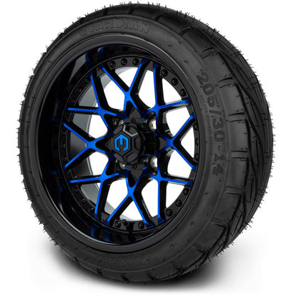 14" MODZ Formula Blue - Tire and Wheel Combo
