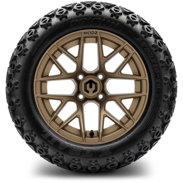 14" MODZ Matrix Bronze - Tire and Wheel Combo