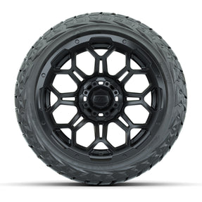 GTW Bravo Matte Black 14 in Wheels with 23x10.00-R14 Maverick All-Terrain Tires – Full Set