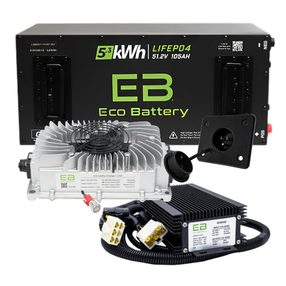 Eco Battery 48v 105ah Skinny GEN3 Lithium Battery Bundle