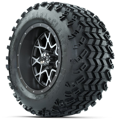 Set of (4) 12 in GTW Vortex Wheels with 22x11-12 Sahara Classic All-Terrain Tires