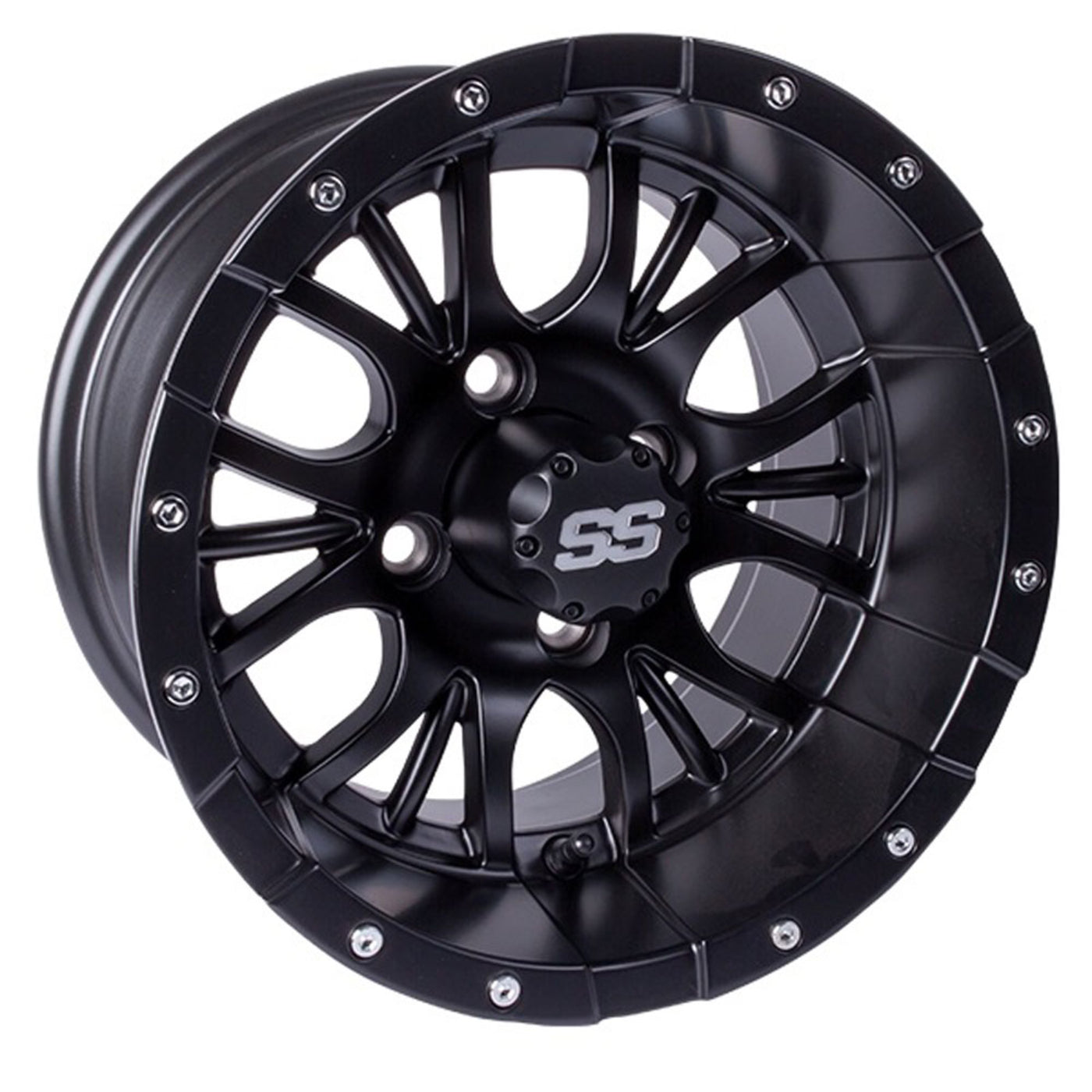 Wheel, 14X7 Diesel Matte Black w/SS Cap