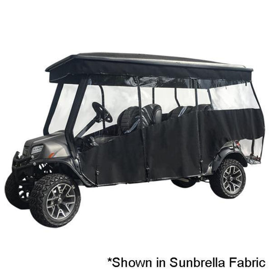 Red Dot Track Style Custom Sunbrella Enclosure for 6 Passenger Club Car ONWARD (Years 2017-Up)