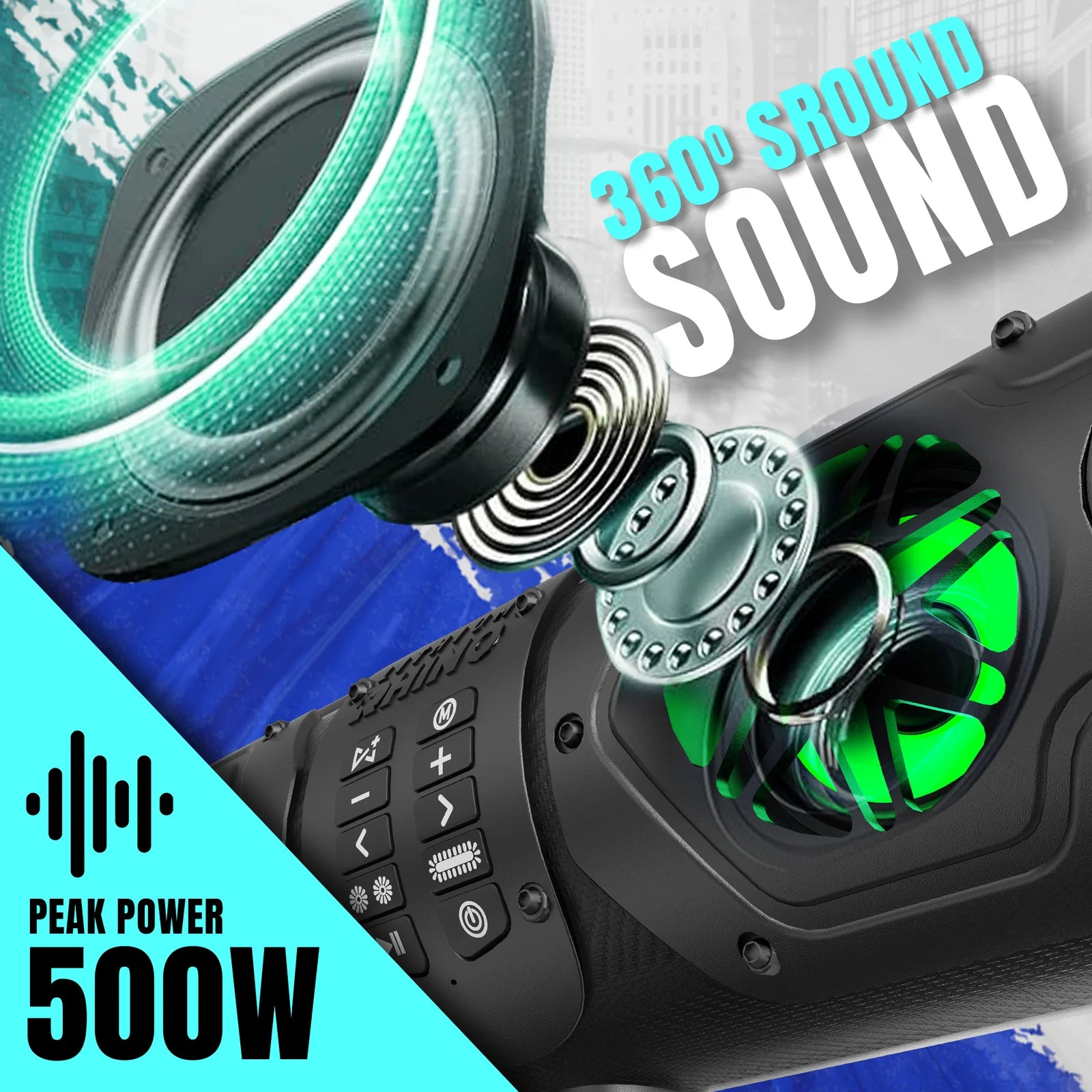 Lithium Rhino-GX500 Soundbar with T-Bracket