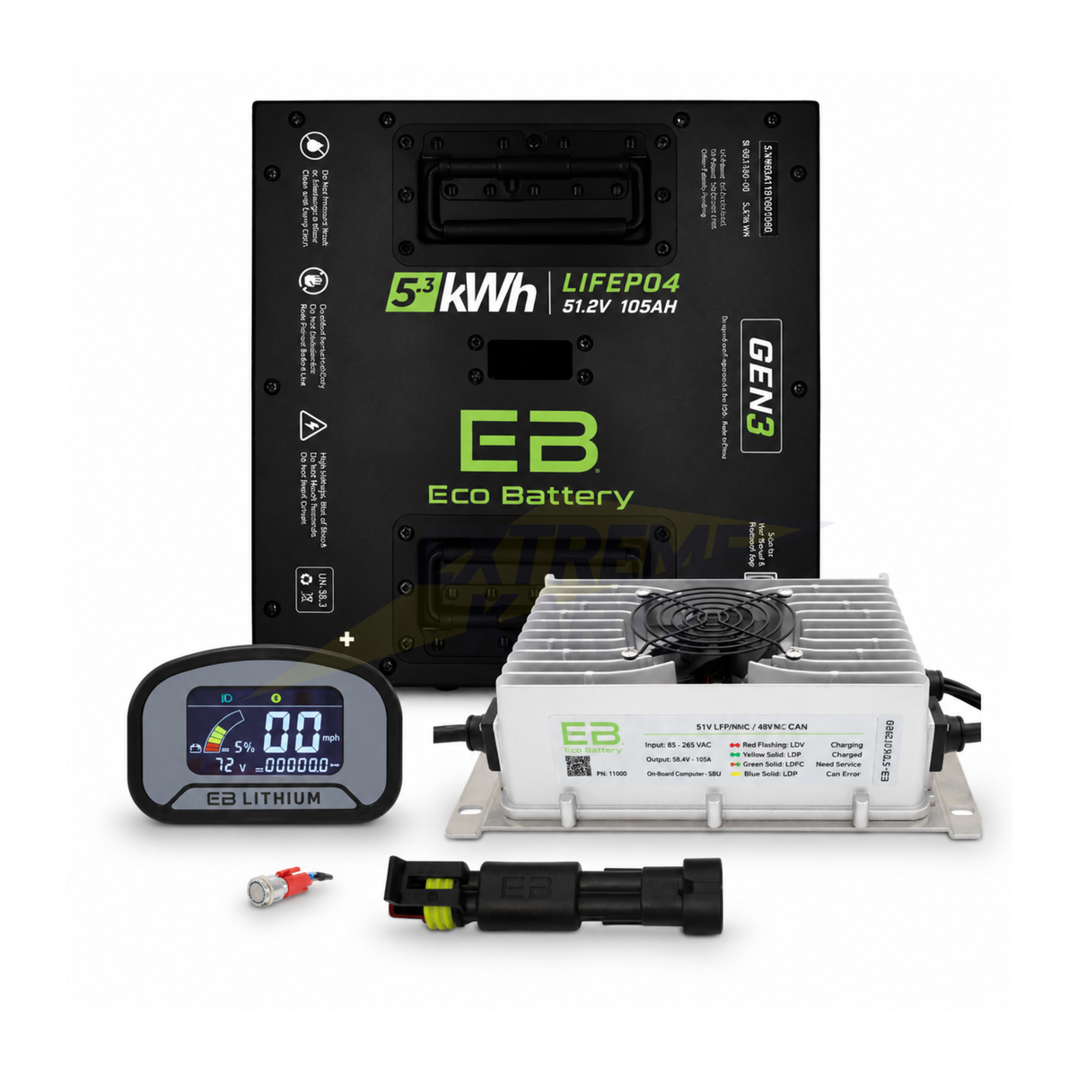 Eco Battery 48V 105Ah Thru-Hole Bundle - Select your Cart