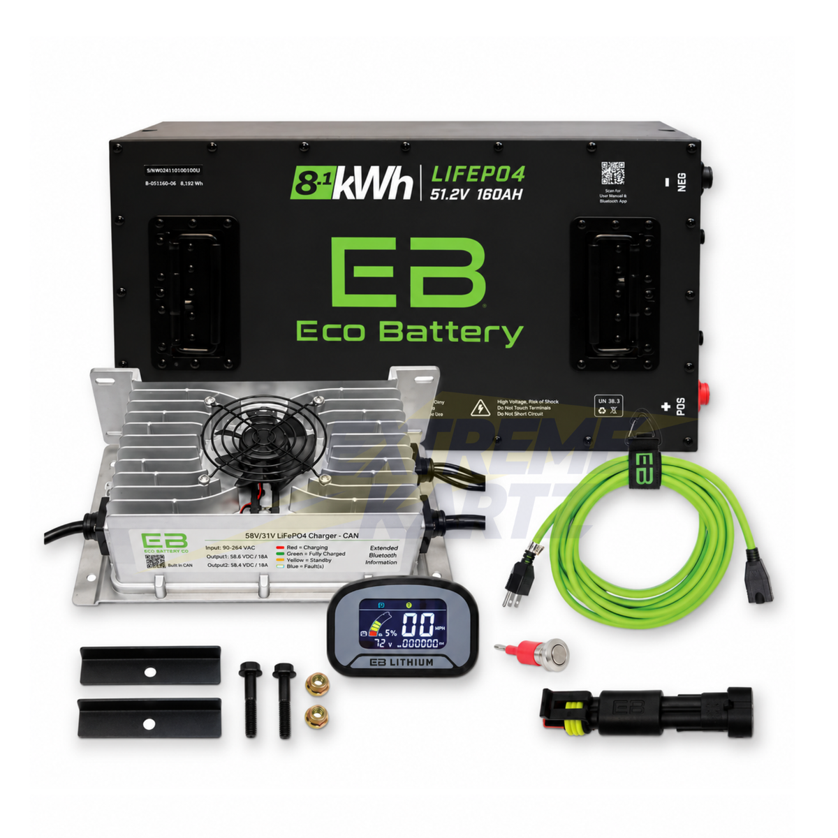 Eco Battery 48v 160ah Lithium Bundle Kit - Select your Cart