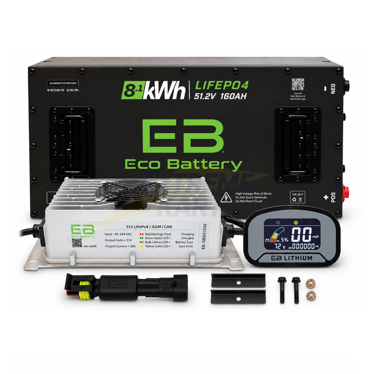 Eco Battery 48v 160ah Lithium Bundle Kit - Select your Cart