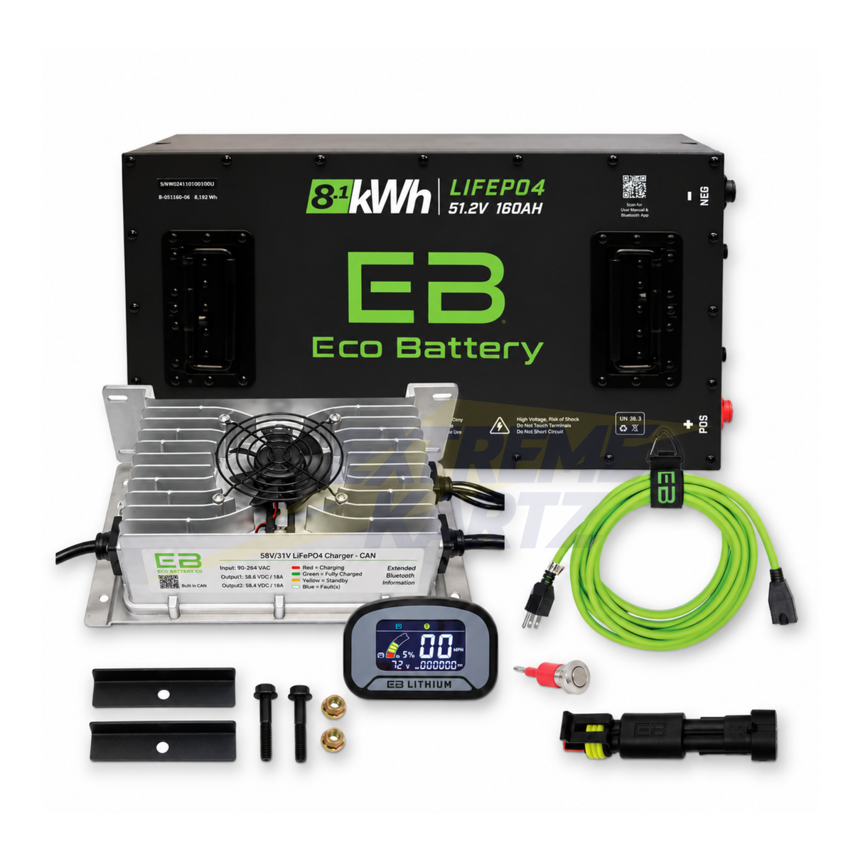 Eco Battery 48v 160ah Lithium Bundle Kit - Select your Cart