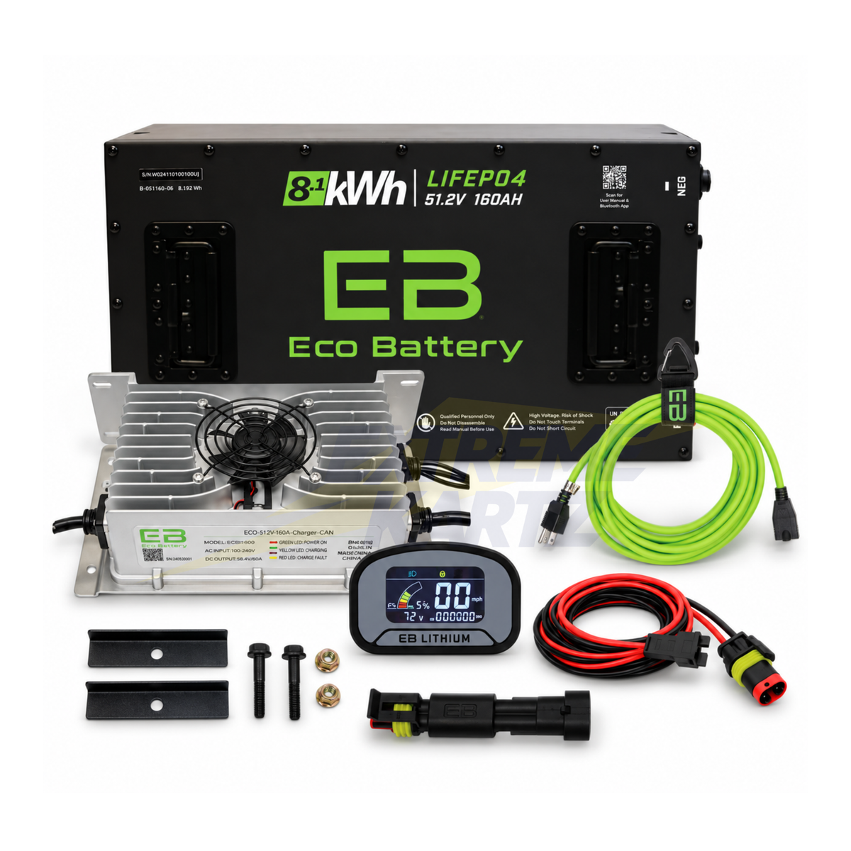 Eco Battery 48v 160ah Lithium Bundle Kit - Select your Cart