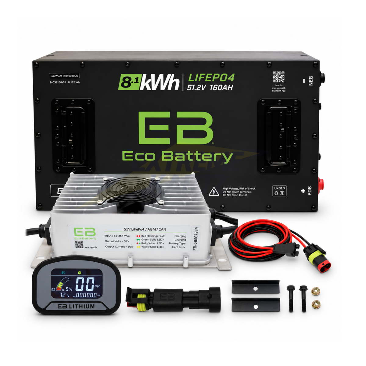 Eco Battery 48v 160ah Lithium Bundle Kit - Select your Cart
