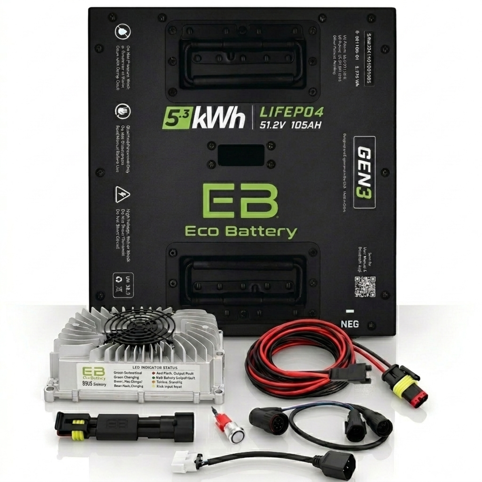 Eco Battery 48V 105Ah Thru-Hole Bundle - Select your Cart