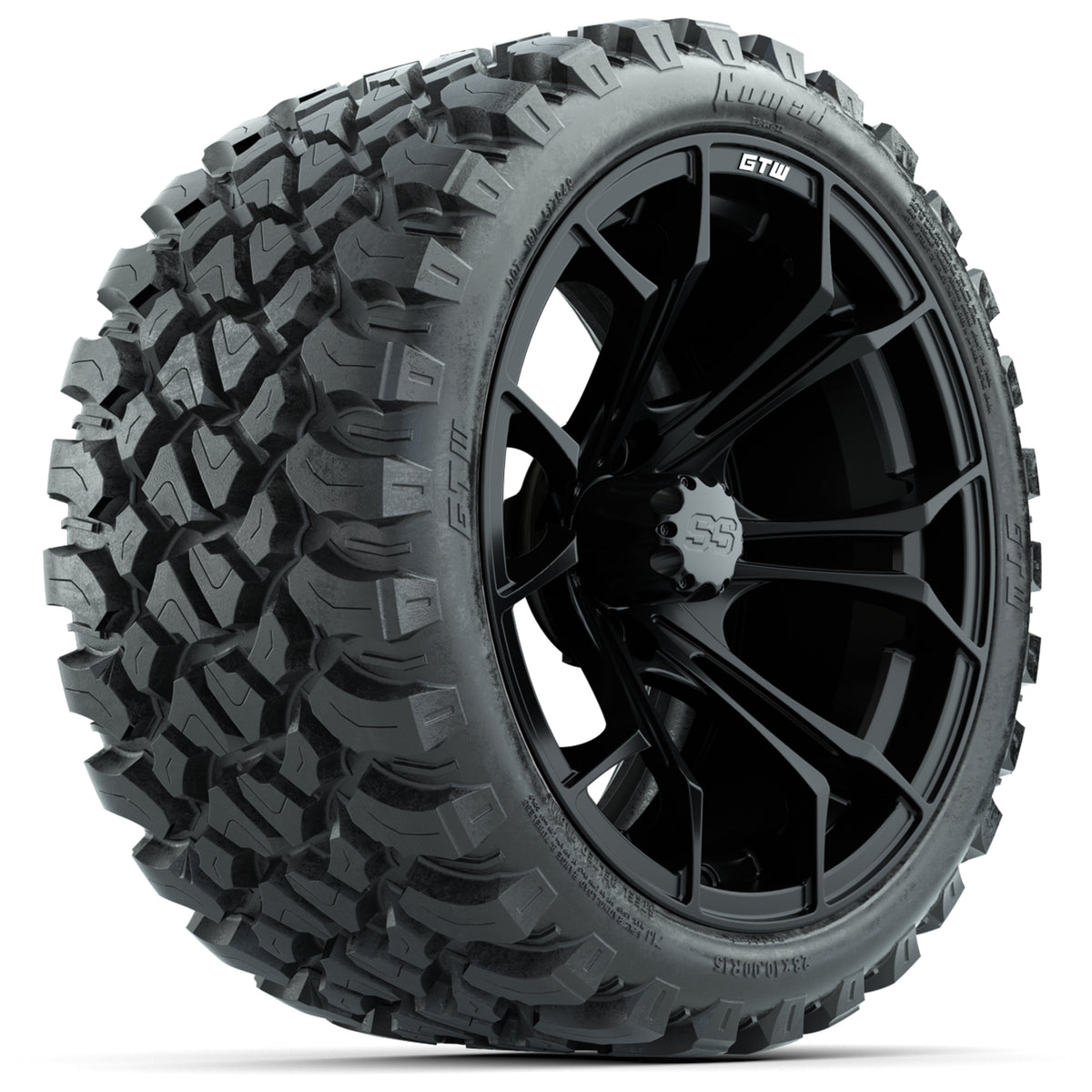 Set of (4) 15? GTW Spyder Matte Black Wheels with 23x10-R15 Nomad All-Terrain Tires