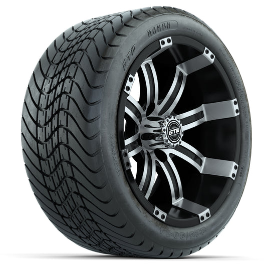 14” GTW Tempest Machined/Black Wheels with Mamba Street Tires – Set of 4