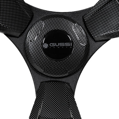 Gussi Italia® Model 13 Black/Carbon Fiber Steering Wheel For Club Car Precedent / Onward / Tempo