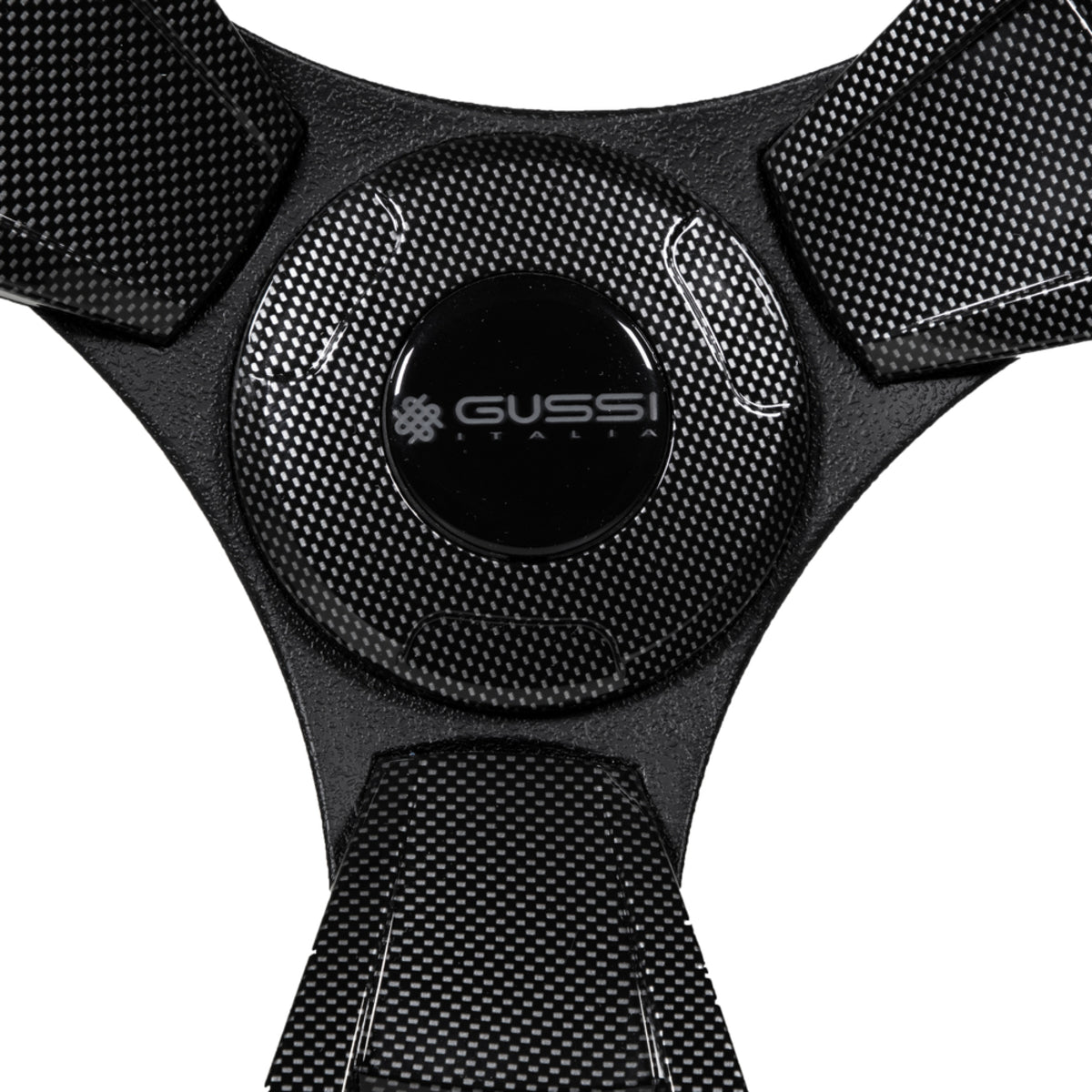 Gussi Italia® Model 13 Black/Carbon Fiber  Steering Wheel For E-Z-GO