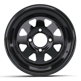 12? Spoke Glossy Black Steel Wheel (2:5 Offset)