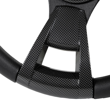 Gussi Italia® Model 13 Black/Carbon Fiber  Steering Wheel For E-Z-GO