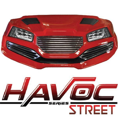 Yamaha Drive Red Havoc (DR) Cowl w/Street Fascia/Headlights/Blk Grill