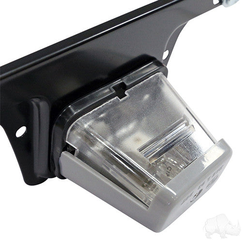 License Plate Bracket w/ Light, Surface Mount