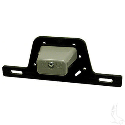 License Plate Bracket w/ Light, Surface Mount