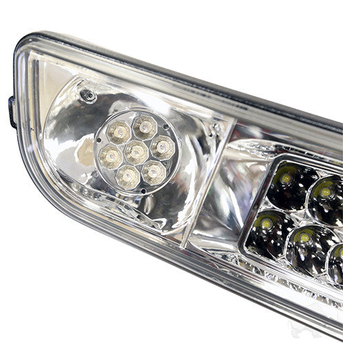 LED Headlight Bar - Compatible with E-Z-Go Medalist/TXT 94-13, with Adapters for Factory Harness