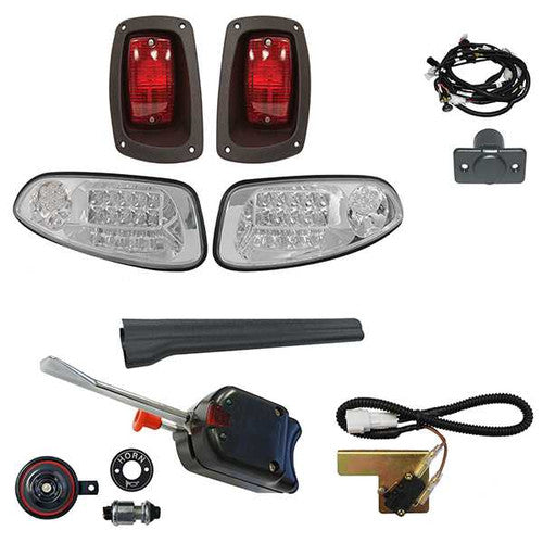 Deluxe LED Factory Light Kit, E-Z-Go RXV 2016+, Standard Turn Signal Assembly, Electric