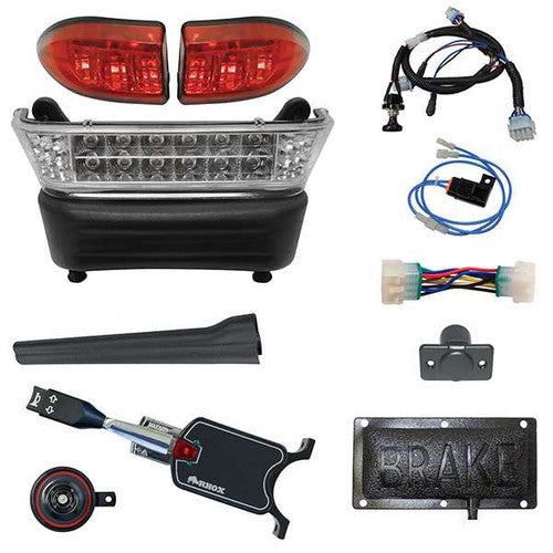 LED Light Bar Kit, Club Car Precedent, Gas & Electric 04-08.5, 12-48v, (Standard Turn Signal, Pedal Mount)