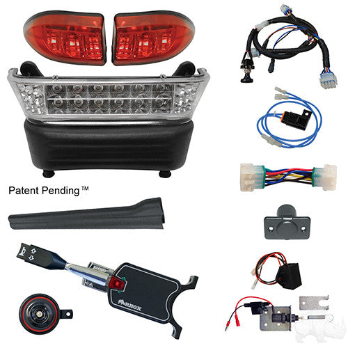 LED Light Bar Kit, Club Car Precedent, Gas & Electric 04-08.5, 12-48v, Turn Signal , Linkage Brake