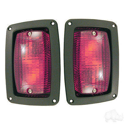 LED Taillights with Bezels, Club Car DS, Yamaha, E-Z-Go