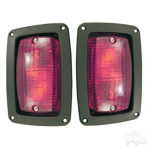 LED Taillights with Bezels, Club Car DS, Yamaha, E-Z-Go