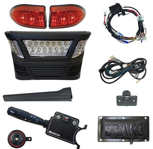 LED Light Bar Kit, Club Car Precedent, Electric 08.5+, 12-48V, (Deluxe Turn Signal, Pedal Mount)