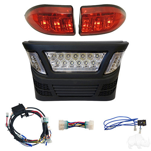 RHOX LED Light Bar Bumper Kit w/ Multi Color LED, Club Car Precedent Gas 04+ & Electric 04-08.5