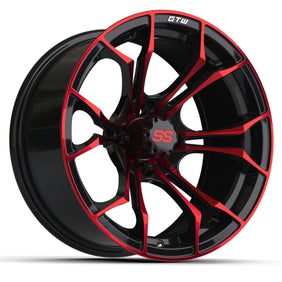 15? GTW® Spyder Wheel  Black with Red