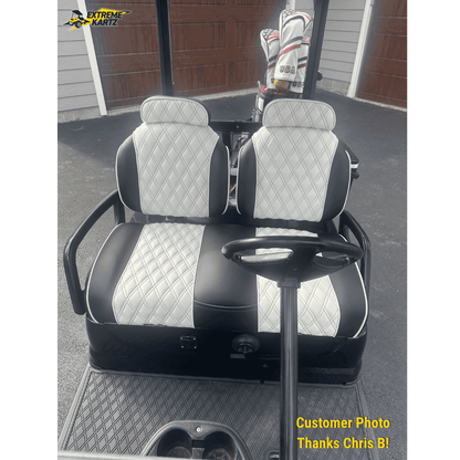 Lazy Life Exclusive Highback - Front Seatt installed on a golf cart. Customer photo.