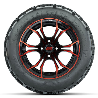 Set of (4) 14 in GTW Spyder Wheels with 23x10-14 Sahara Classic All-Terrain Tires