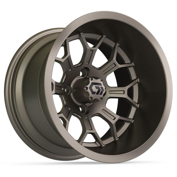 GTW® Assault 14” Ultra-Wide Matte Bronze Golf Cart Wheel