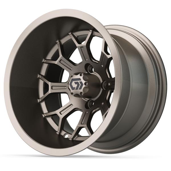GTW® Assault 14” Ultra-Wide Matte Bronze Golf Cart Wheel