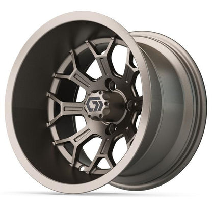GTW® Assault 14” Ultra-Wide Matte Bronze Golf Cart Wheel