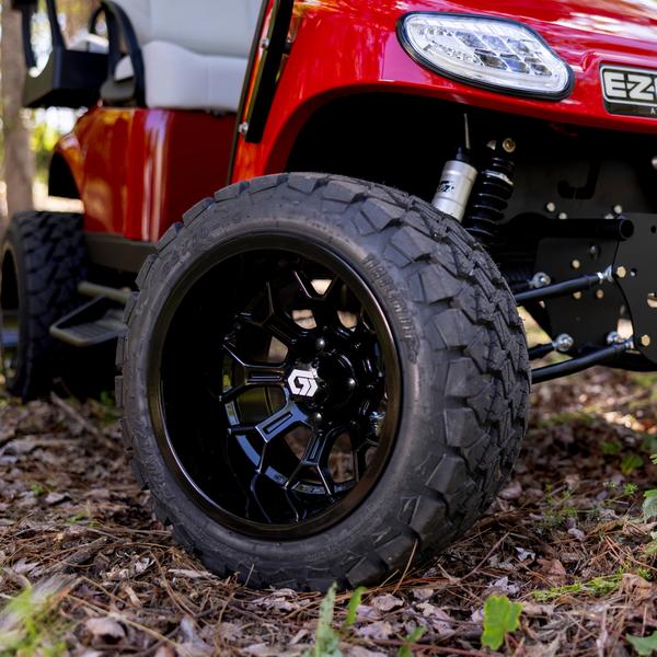 GTW® Assault 14” Ultra-Wide Gloss Black Golf Cart Wheel