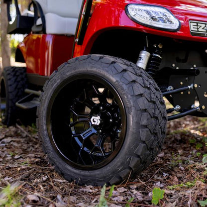 GTW® Assault 14” Ultra-Wide Gloss Black Golf Cart Wheel