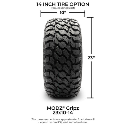 14" MODZ Tempest Gunmetal - Tire and Wheel Combo