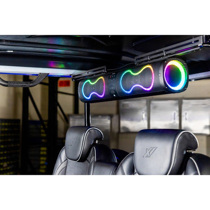 MadJax golf cart soundbar bundle with dynamic RGB lighting