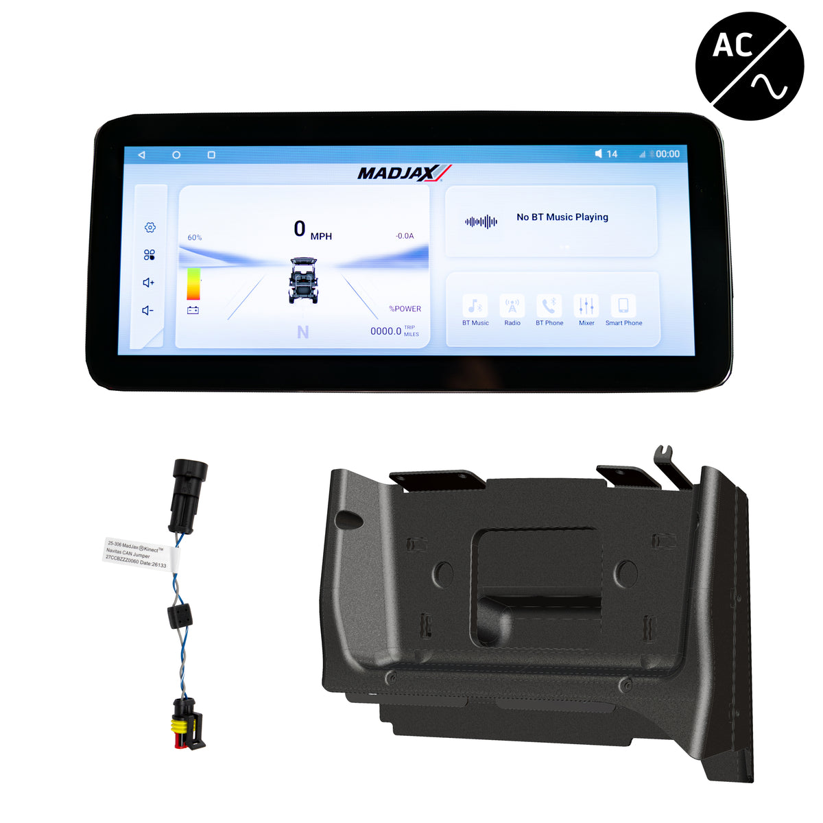 MadJax Kinect Display Screen Kit for AC Motor Club Car Precedent