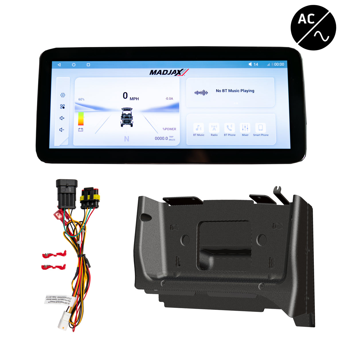 カーディスプレイ MadJax Kinect Display Screen Kit for AC Motor Club Car Precedent