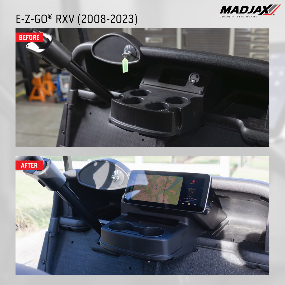 MadJax Kinect Display Screen Kit for EZGO RXV AC Motor 2008-2023