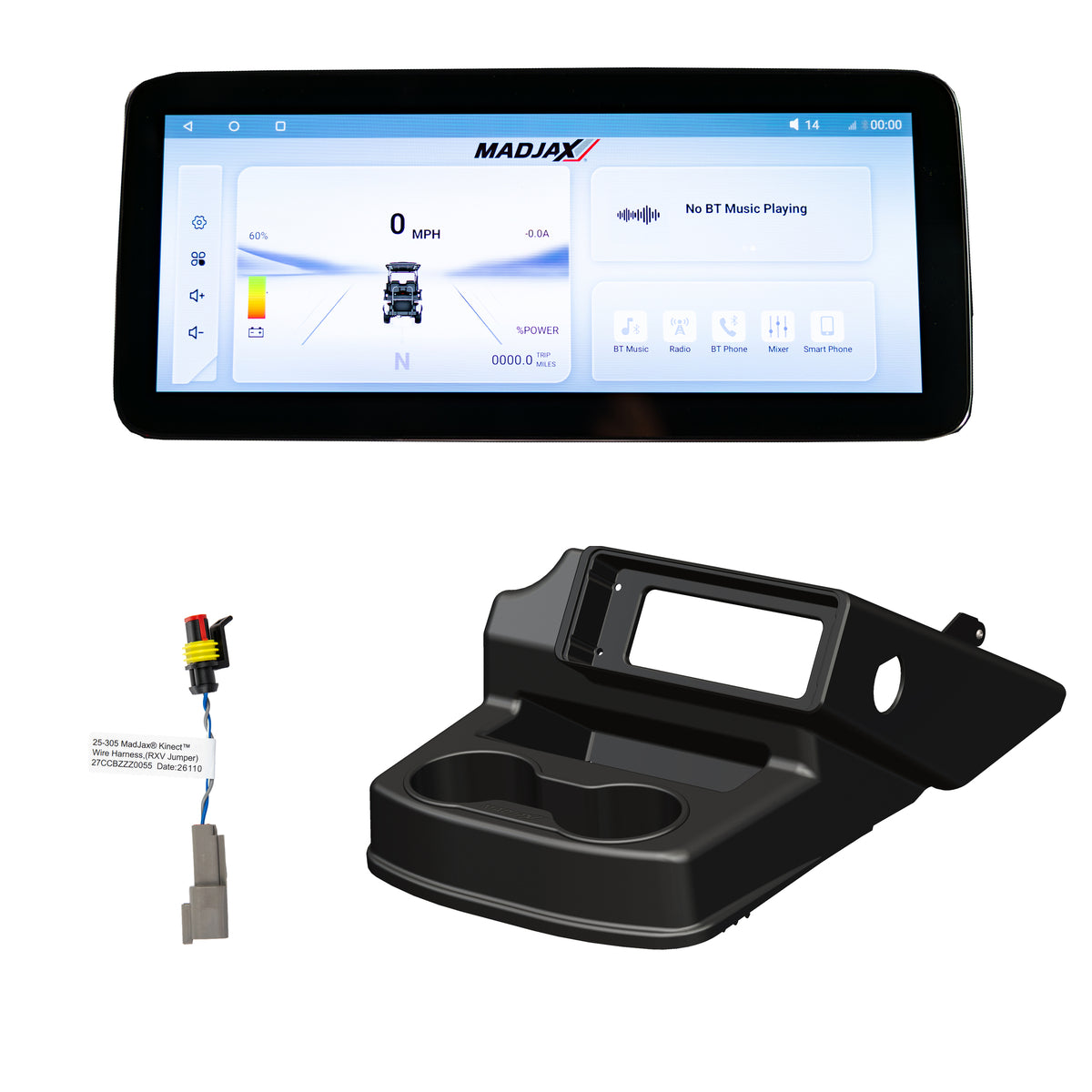 MadJax Kinect Display Screen Kit for EZGO RXV AC Motor 2008-2023