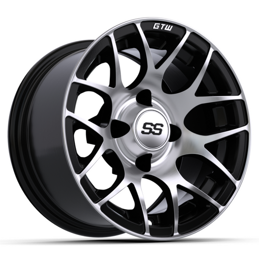 GTW Pursuit 12x7 Machined Black Wheel